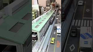 【Nゲージ】朝のラッシュを終えて車両基地へ帰還する阪急電車　Scenes of Japanese railways on N-scale. #shorts