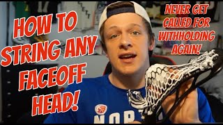 HOW TO STRING YOUR FACEOFF HEAD | Lacrosse Stringing Tutorial for a Faceoff pocket