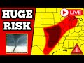 🔴 BREAKING LARGE TORNADO ON THE GROUND - Strong Tornadoes Likely - With Live Storm Chaser