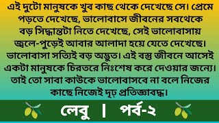 #লেবু# পর্ব-২ # স্বামী_স্ত্রীর রোমান্টিক ভালোবাসার খুনশুটি🫣 heart touching motivation bangla story