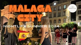 Malaga City Spain Nightlife 4K | Summer 2024 | Walking Tour | Shutterbug in Norway