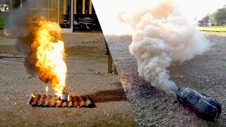 building a smoke bomb with sparklers