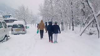 Seasons First Snowfall Pahalgam Kashmir | Chillai kalan [ Sliding Car's { vlog