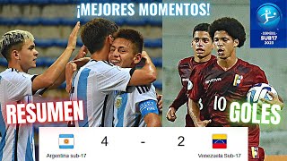 Argentina 4 vs Venezuela 2 | Resumen y Goles | Sudamericano Sub 17 Ecuador 2023 | Mejores Momentos