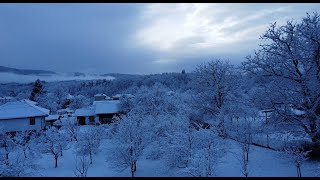 snow magic village of Armenite, Gabroco, Bulgaria - drone free ride no edit