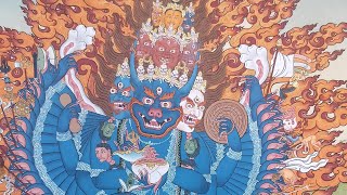 Image Of Yamantaka Thangka Art | Himalayan Buddhism Thangku Painting ||