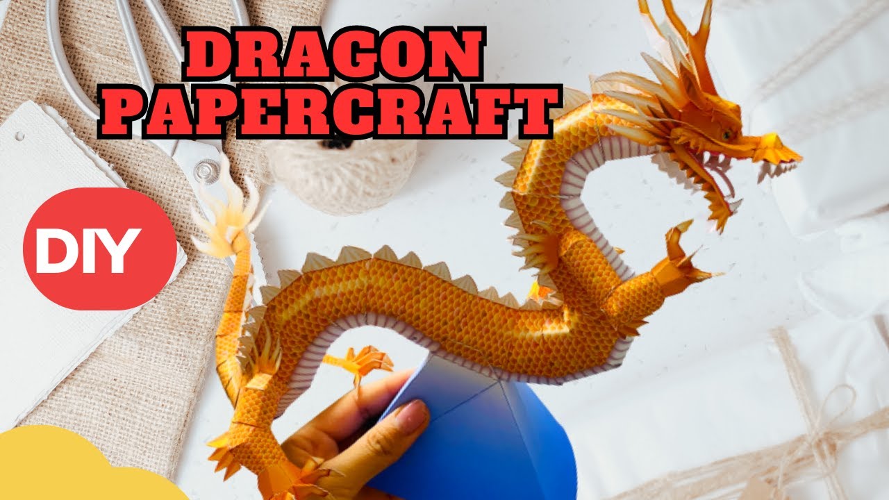 How To Make A Dragon Papercraft Diy Tutorial Youtube