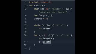C Program to Concatenate Two Strings ⚡ #education #cprogramming #shorts