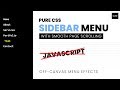 Pure CSS Sidebar Menu | Off Canvas Menu Effects with Smooth Page Scroll Using Html CSS Only