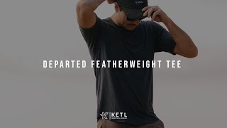 KETL Departed Featherweight Performance Travel Tee: Men's Athletic Lightweight Packable Shirt