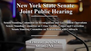 New York State Senate Joint Public Hearing - 02/12/2024