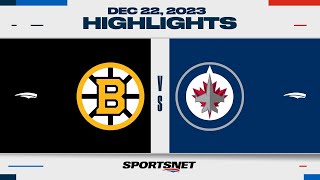 NHL Highlights | Bruins vs. Jets - December 22, 2023