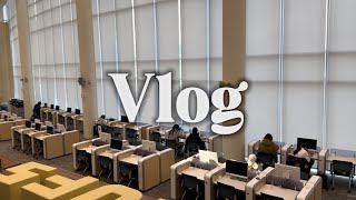 보강주에 학교 가는 대학생 Vlog 🏃🏻‍♀️ | 이중 전공만 듣는 2학기 | 내일이 기말고사라구요? 🫨