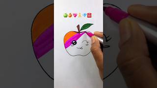 Apple emoji \u0026colear mix art #creativeartmix #satisfying #1m