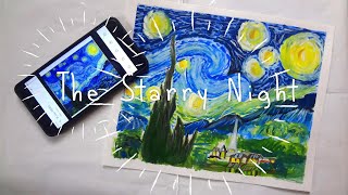 🎨 i painted 'The Starry Night' in watercolor (Vincent Van Gogh)