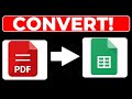 How To Convert PDF To Google Sheets (Step By Step)