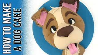 Cute dog cake tutorial 3D dog cake