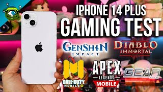 Apple iPhone 14 Plus Gaming Test | Genshin Impact, Apex Legends, CODM, Gear.Club & Diablo Immortal