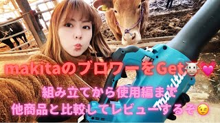 【makita】のブロワーをGet🐮💓組み立てから使用編まで✨他商品と比較してレビューするよ😉