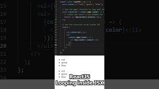 How To Loop Inside JSX (React Functional Components) #reactjs #programming #frontend