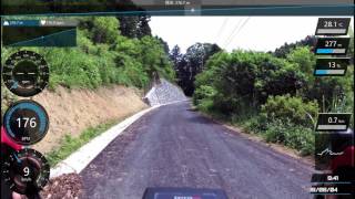 Garmin varb cycling videos 20160604 激坂 登坂 埼玉のラルプ・デュエズ根性坂