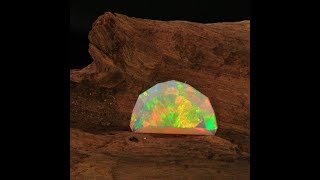 12.50 Carat Faceted Shield Welo Opal Gemstone