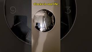 Clocks in real life vs horror movies #funny #shorts #comedy #memes