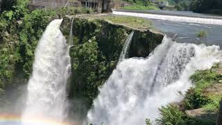 鹿児島県の雄川の滝！穏やかな流れのはずが台風で虹の大瀑布になっていた