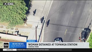 Woman claiming to have hand grenade detained in front of LAPD station