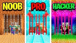 Minecraft Battle: NOOB vs PRO vs HACKER - FAMILY PRISON ESCAPE in Minecraft! (Animation)