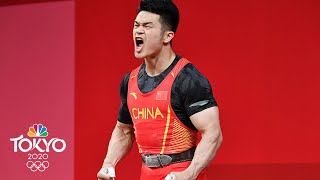 China's Shi lifts combined 802.48 POUNDS for new world record | Tokyo Olympics | NBC Sports