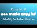 C++ Made Easy HD Tutorial 33 - Multiple Inheritance