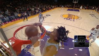 Ja Morant literally has to move his head or it would have hit the rim after crazy alley-oop dunk!