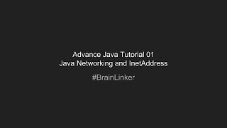 Advance Java Tutorial 01 Java Networking and InetAddress