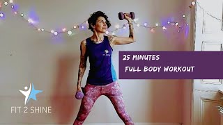 25 Minutes Full Body Workout with Dumbbells