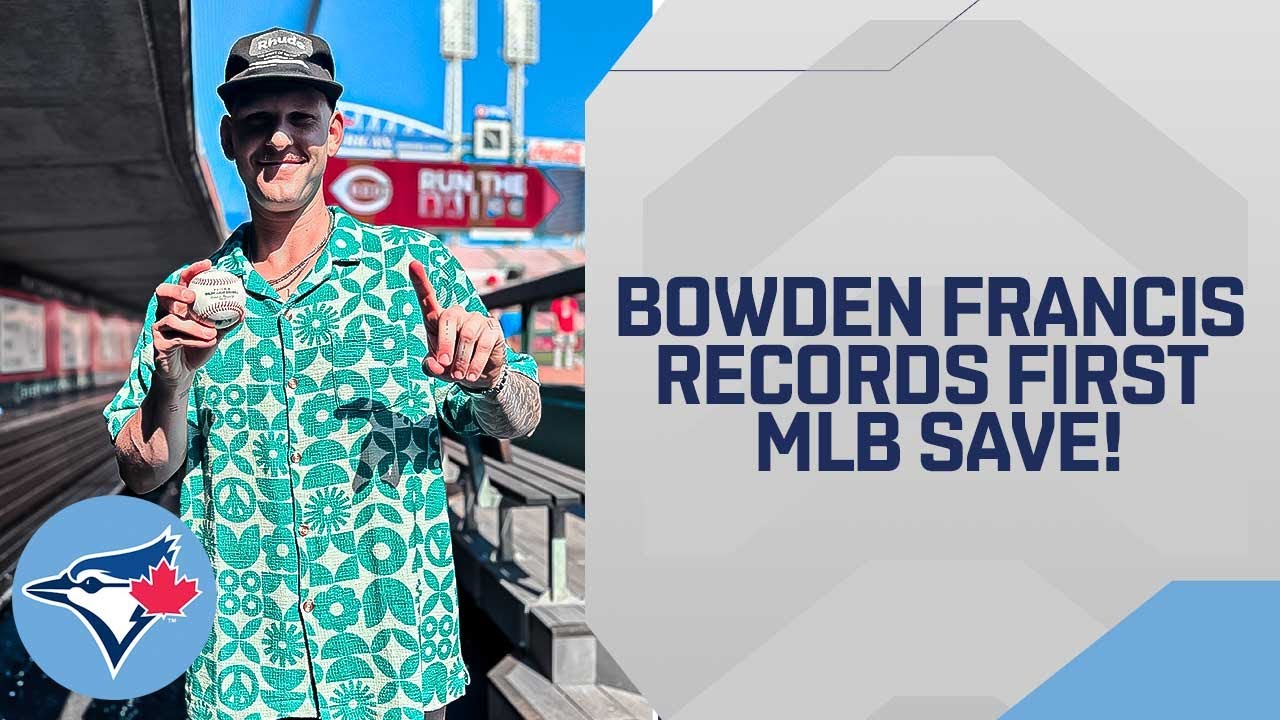 Bowden Francis Picks Up First Career MLB Save! - YouTube