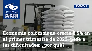 Economía colombiana creció 8,5% en el primer trimestre de 2022, pese a las dificultades: ¿por qué?