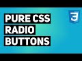 Custom CSS Radio Buttons (No JS) | Create Pure CSS Radio Button with Any Design
