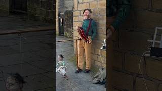 Amazing Puppeteer Busking at Hebden Bridge in Yorkshire #retro #busking #buskers #shorts