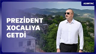 İlham Əliyev Xocalı rayonunun işğaldan azad edilmiş Çanaqçı və Sığnaq kəndlərində olub