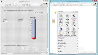 To convert the temperature from celsius to fahrenheit using LabVIEW
