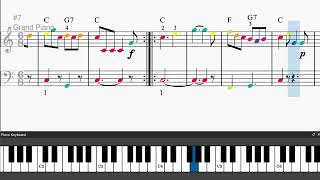 Rondo from Horn Concerto No.4, K495 by Wolfgang Amadeus Mozart - Easy piano tutorials with she...