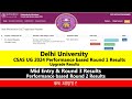 DU CSAS UG 2024 Round 3 Result Release Date | Mid Entry Result | Performance based Round Results