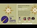 16Days Webinar: Advocacy and Gender Justice