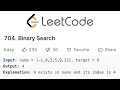 LeetCode Binary Search Explained - Java Solution