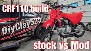 CRF110 Mod Vs Stock comparison