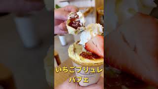 【福岡グルメ】いちごのブリュレクレープは中までぎっしりイチゴが入ってます🍓食べ放題もある😍#福岡 #福岡グルメ #福岡ランチ #福岡カフェ#那珂川 #那珂川グルメ #那珂川ランチ #那珂川カフェ