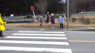 強風での登校