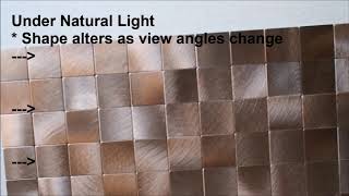 Decopus Copper Metal Tile Backsplash (MS25 Copper/Mute-Gold) Self Adhesive Tile for Kitchen