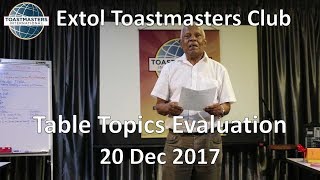 Extol TM Table Topics Evaluation 201217